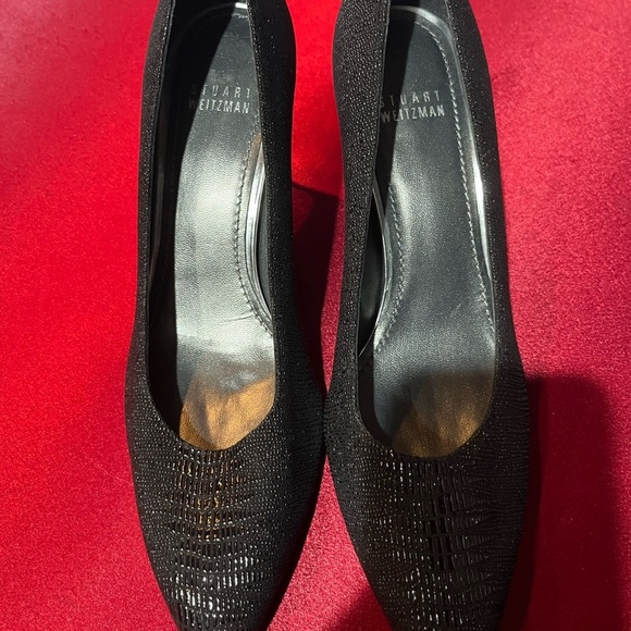 Stuart Weitzman Shoes - Stuart Weitzman Black Textured Heels Pinot black dressy 7.5